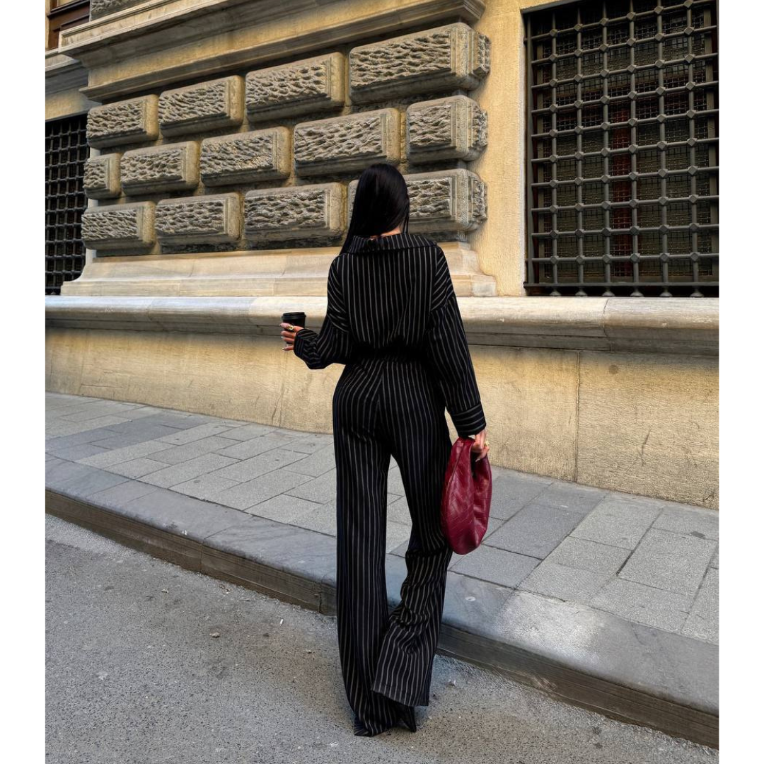 Selve pinstripe Black co-ord set
