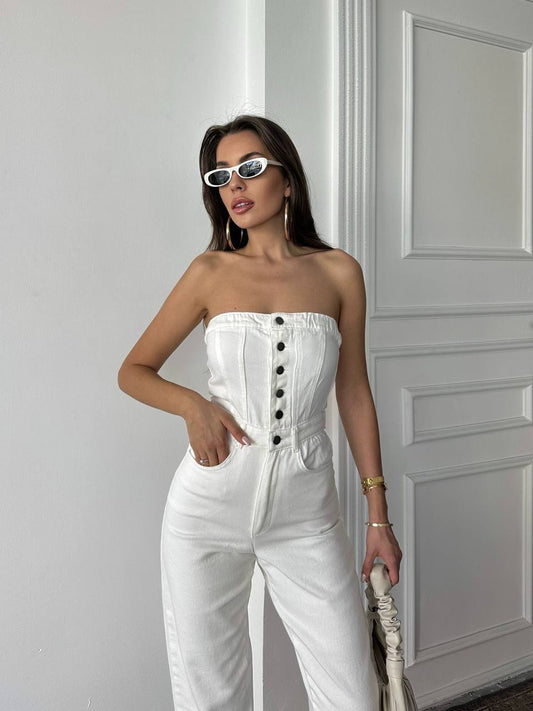 Zerane white jumpsuit