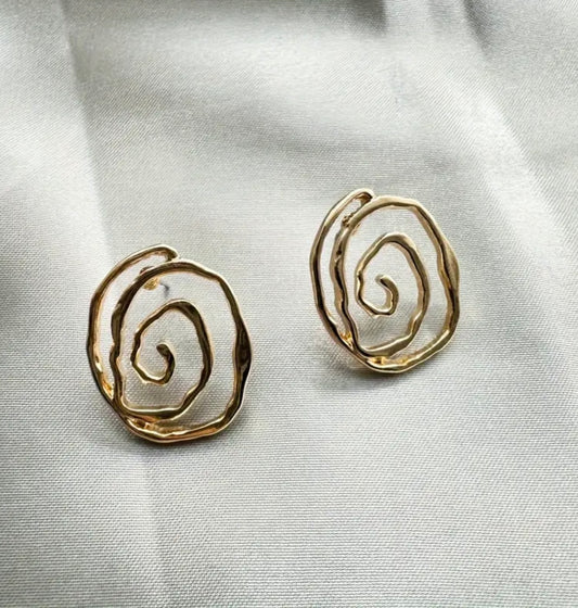 Geometric Alloy Earrings – Irregular Modern Design